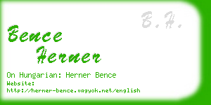 bence herner business card